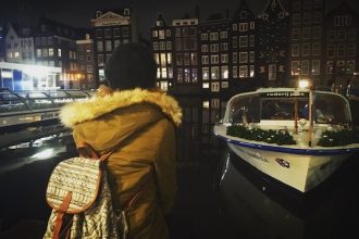 Io e i canali nel mio Viaggio a Amsterdam