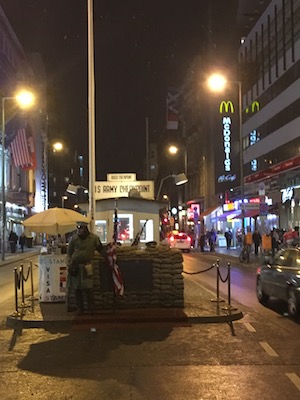 American Soldier at the Checkpoint Charlie