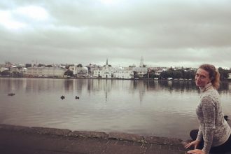 Me at Tjornin lake while visiting Reykjavik in One Day