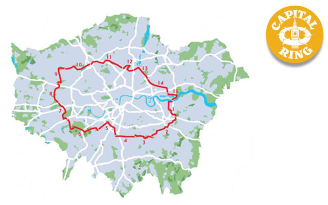 Mappa del Capital Ring Walk