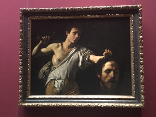 David with the Head of Goliath by Caravaggio in the Museum of Art History
